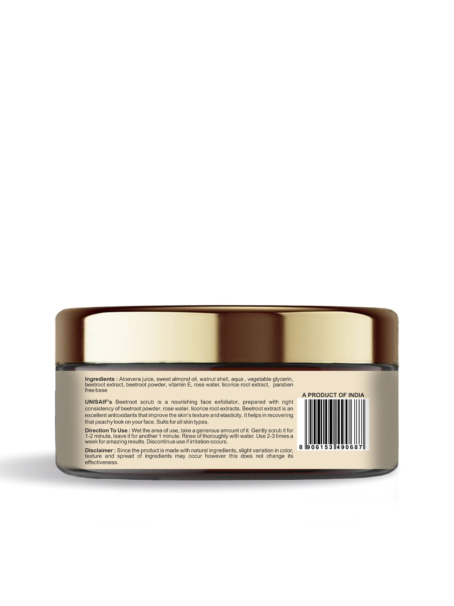 Beetroot Organic Scrub 50g | Licorice Extract | Hydration & Exfoliation