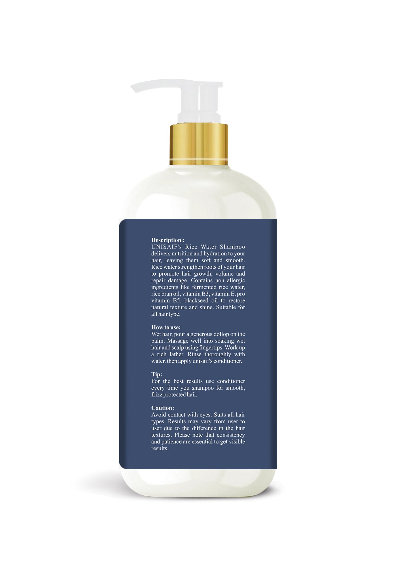 Rice Water Shampoo 300ml | Frizz Control & Shine | Sulphate & Paraben Free