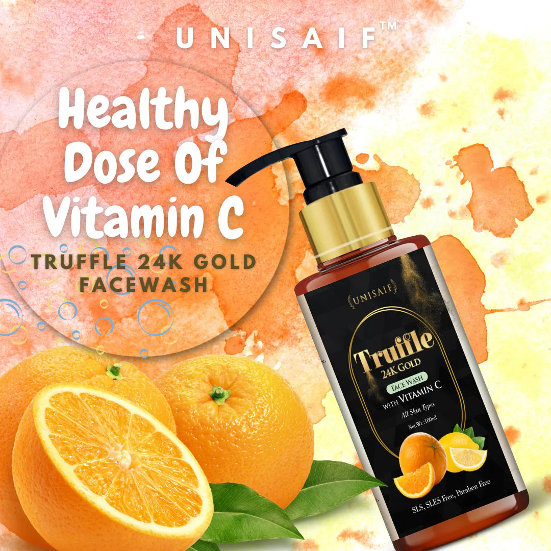 Truffle Vitamin C Facewash 100ml | 24K Gold | Tan Removal & Brightening