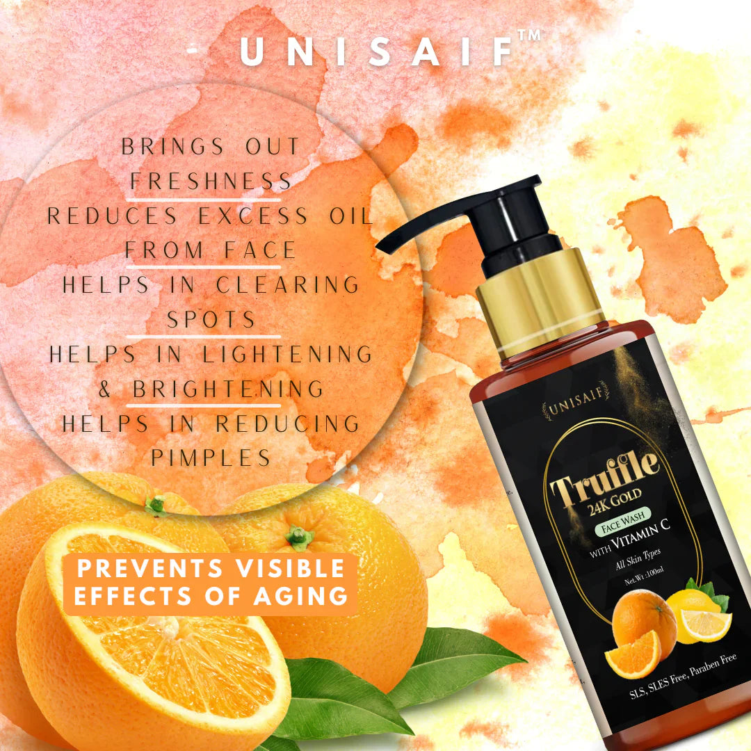 Truffle Vitamin C Facewash 100ml | 24K Gold | Tan Removal & Brightening