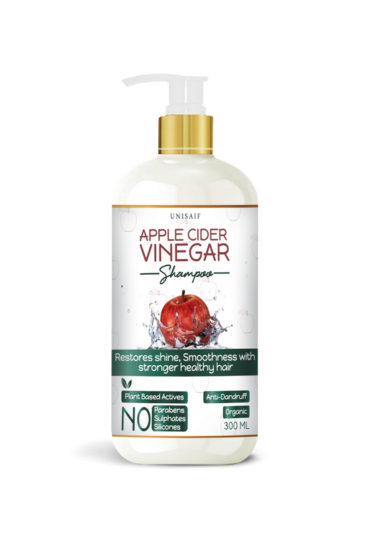 Apple Cider Vinegar Organic Shampoo (300ml) Anti-Dandruff |Smoothening | Silkyness| Natural Shine | NO SULPHATE NO PARABEN