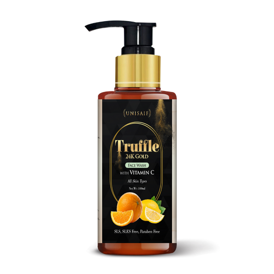 Truffle Vitamin C Organic Facewash (100ml) With 24K Gold | Tan Removal| Treats Even Skin Tone| Brightens Complexion