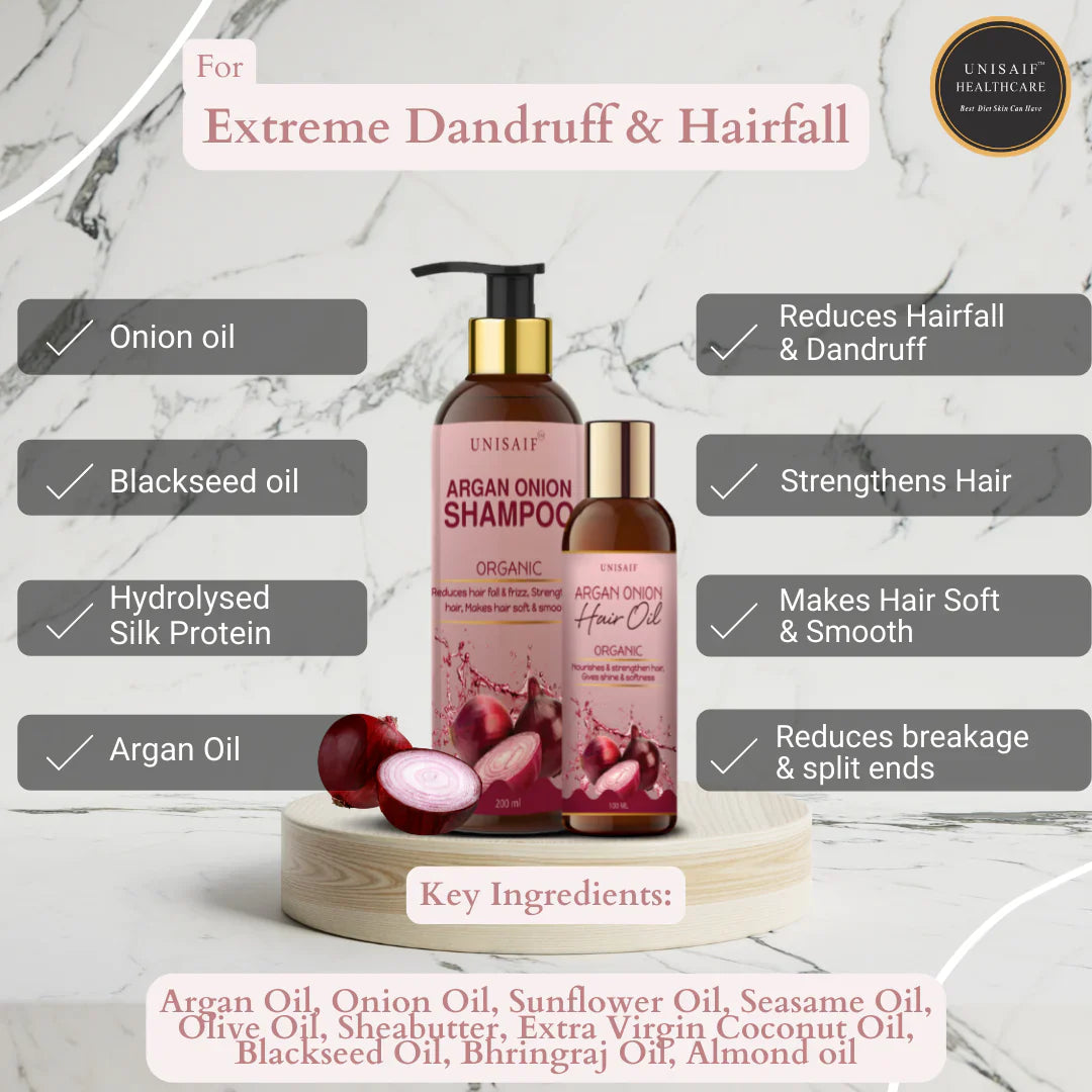 Argan Onion Hair Oil 100ml For |Extreme Hairfall, Dandruff|